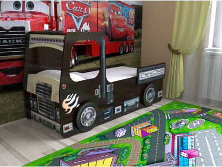 Кровать-машина Пожарная, детская кровать Грузовик, грузовая машина Фура, кровать Тягач, Автовоз, Truck